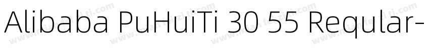Alibaba PuHuiTi 30 55 Reqular字体转换